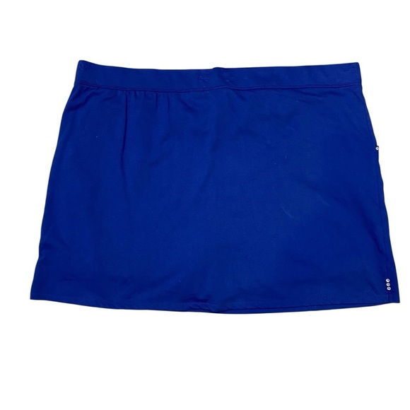 Quacker Factory Women's Plus size 3X Bright Blue Skort Pockets pull on - Picture 2 of 5